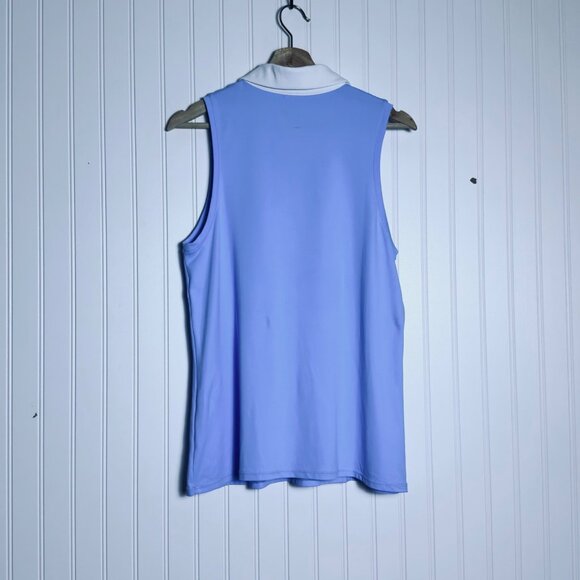 NWT LILLY PULITZER SIZE MEDIUM LUXLETIC IMARA POLO TOP *BLUE PERI* GOLF CASUAL - Picture 8 of 12